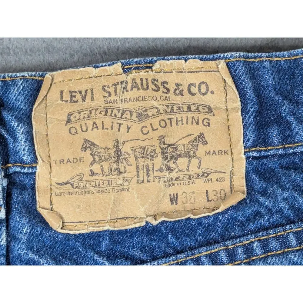 Vintage 1988 Levi's 505 Orange Tab Made in USA Jeans Mens 36x30 (measures 33x27)